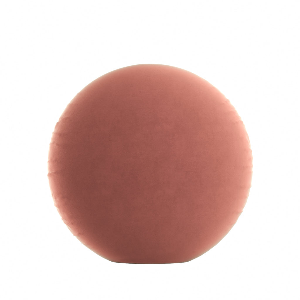 Circular Throw Pillow in Classic Velvet Nectar