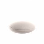 Circular Throw Pillow in Classic Velvet Snow