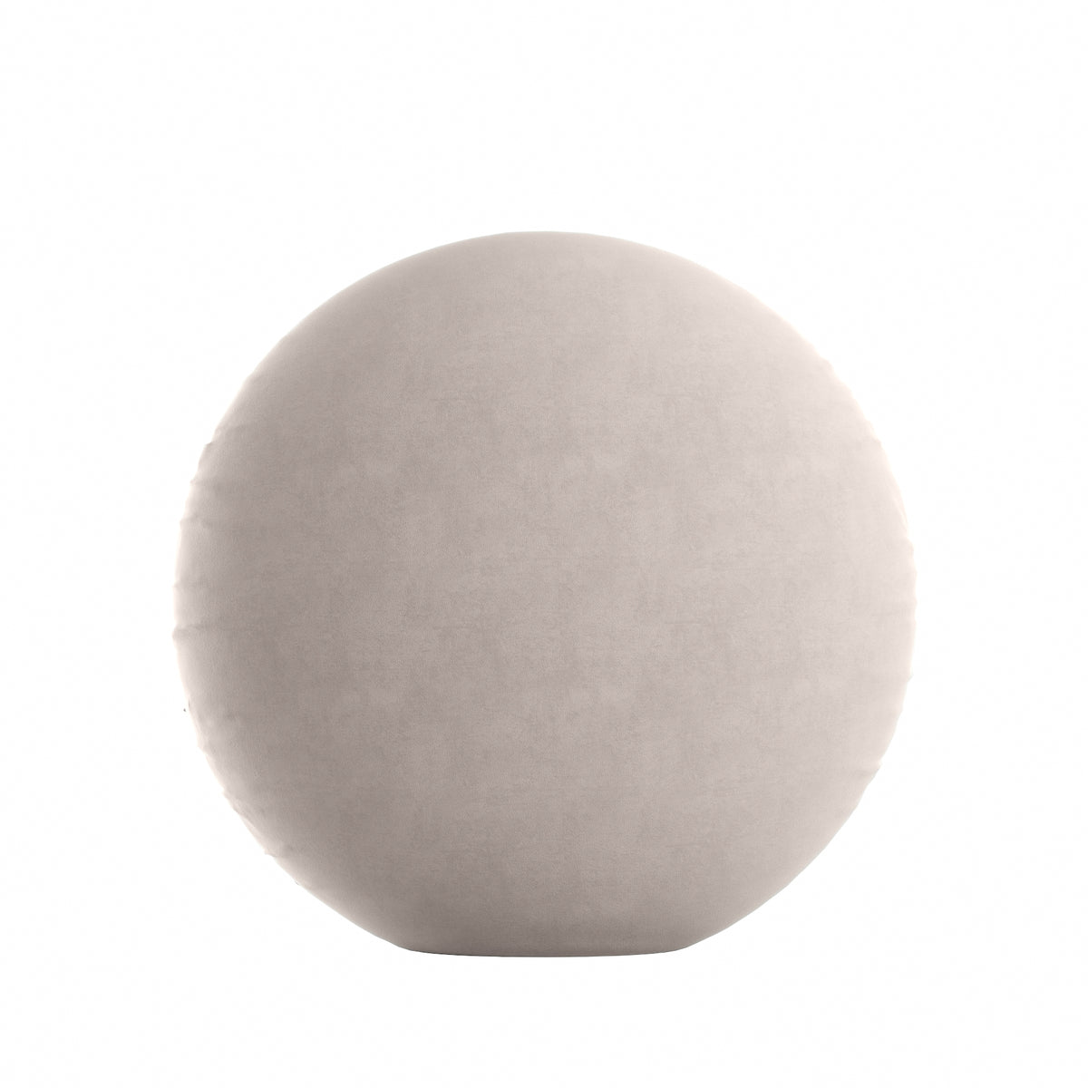 Circular Throw Pillow in Classic Velvet Snow