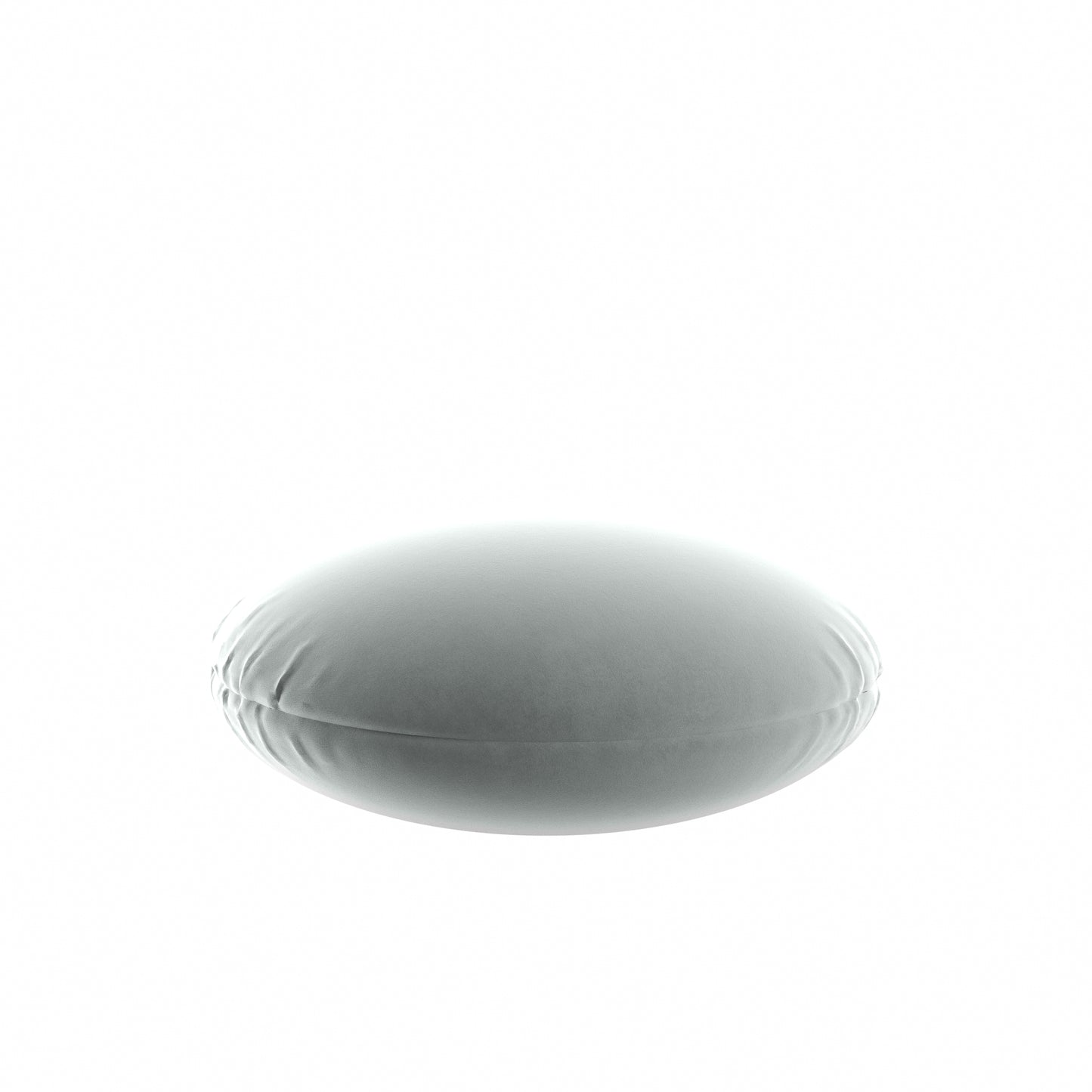 Circular Throw Pillow in Classic Velvet Sterling