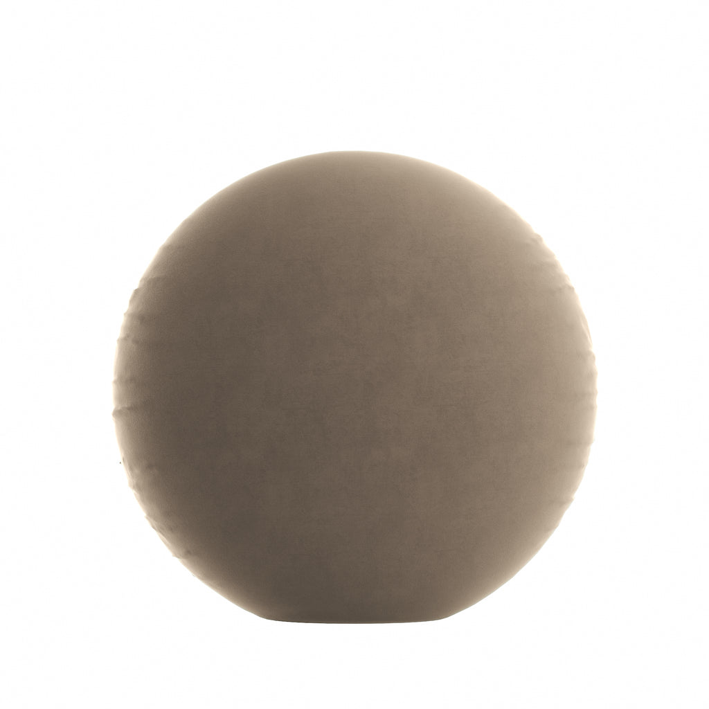 Circular Throw Pillow in Classic Velvet Taupe