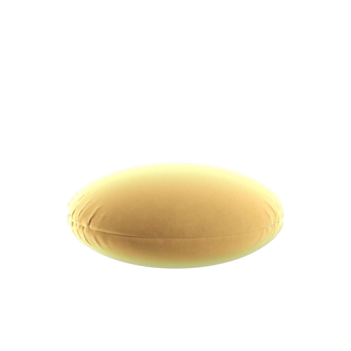 Circular Throw Pillow in Classic Velvet Wheat