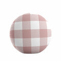 Circular Throw Pillow in Buffalo Check - Mauve
