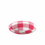 Circular Throw Pillow in Buffalo Check - Flamingo
