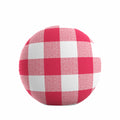 Circular Throw Pillow in Buffalo Check - Flamingo