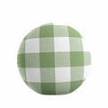 Circular Throw Pillow in Buffalo Check - Sage