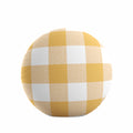 Circular Throw Pillow in Buffalo Check - Sunny