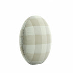 Circular Throw Pillow in Foxy Plaid Dune