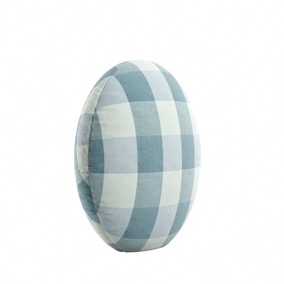 Circular Throw Pillow in Foxy Plaid Harbor