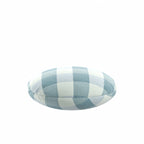 Circular Throw Pillow in Foxy Plaid Harbor