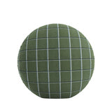 Circular Throw Pillow in Check With Me - Pine