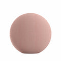 Circular Throw Pillow in Slubby Linen - Think Pink