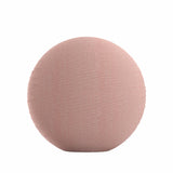 Circular Throw Pillow in Slubby Linen - Think Pink