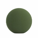 Circular Throw Pillow in Slubby Linen - Clover