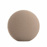 Circular Throw Pillow in Slubby Linen - Caramel