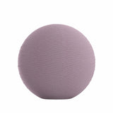 Circular Throw Pillow in Slubby Linen - Plum