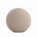 Circular Throw Pillow in Slubby Linen - Cashmere