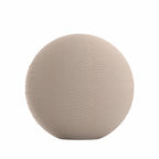 Circular Throw Pillow in Slubby Linen - Cashmere
