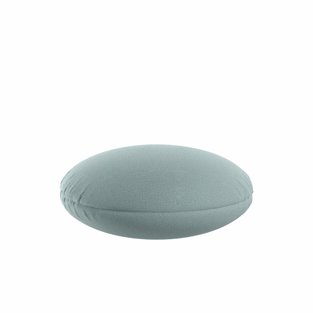 Circular Throw Pillow in Slubby Linen - Puddle