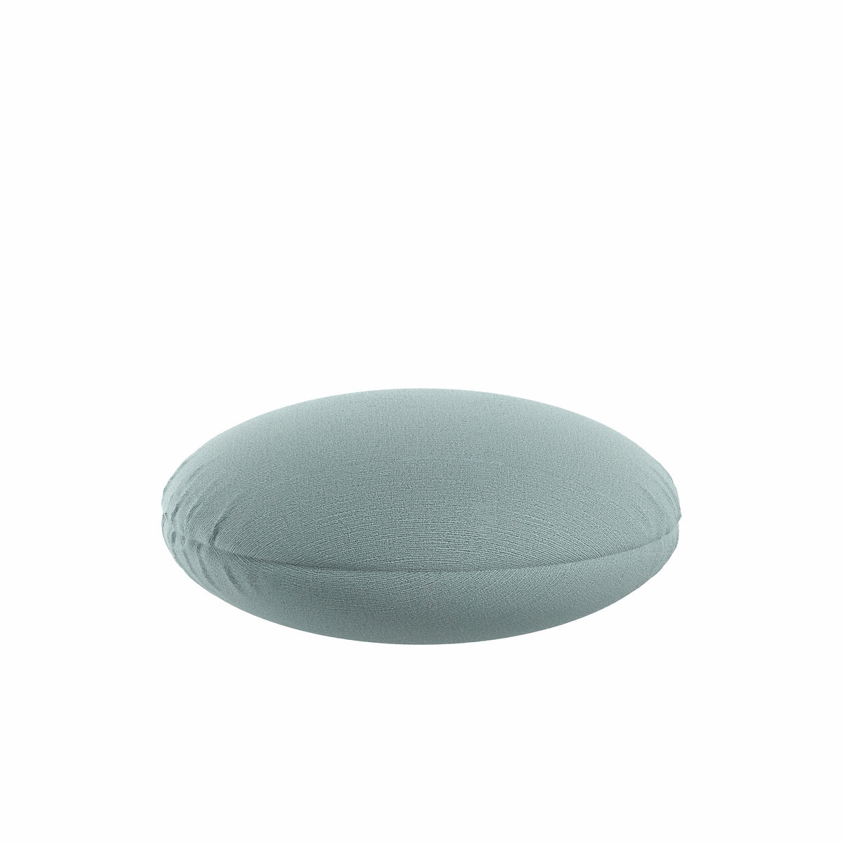 Circular Throw Pillow in Slubby Linen - Puddle
