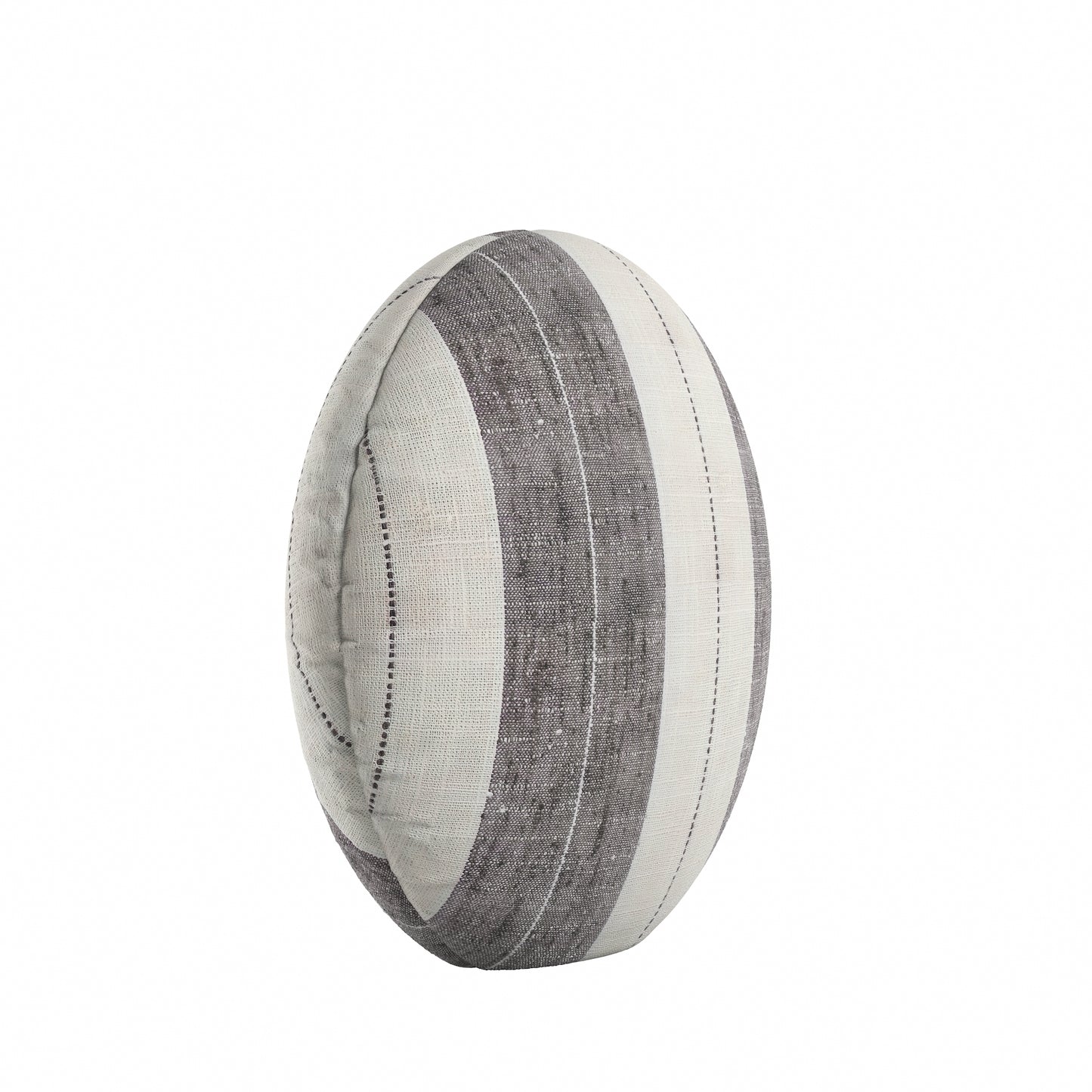 Circular Throw Pillow in French Laundry Stripe - Midnights