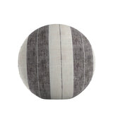 Circular Throw Pillow in French Laundry Stripe - Midnights