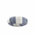 Circular Throw Pillow in French Laundry Stripe - Navy