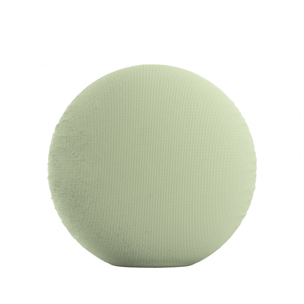 Circular Throw Pillow in Baldwin Grass