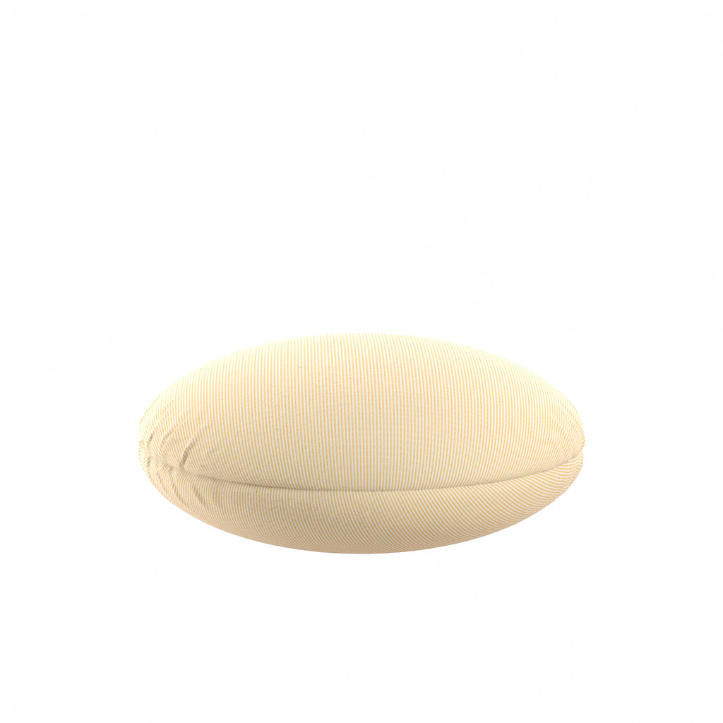 Circular Throw Pillow in Baldwin Goldenrod