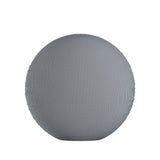 Circular Throw Pillow in Little White Line - Blueberry