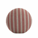 Circular Throw Pillow in Nautical Stripes - Buoy