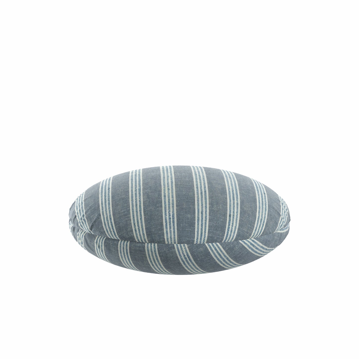 Circular Throw Pillow in Nautical Stripes - Surfs Up