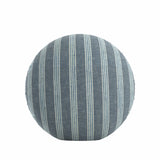 Circular Throw Pillow in Nautical Stripes - Surfs Up