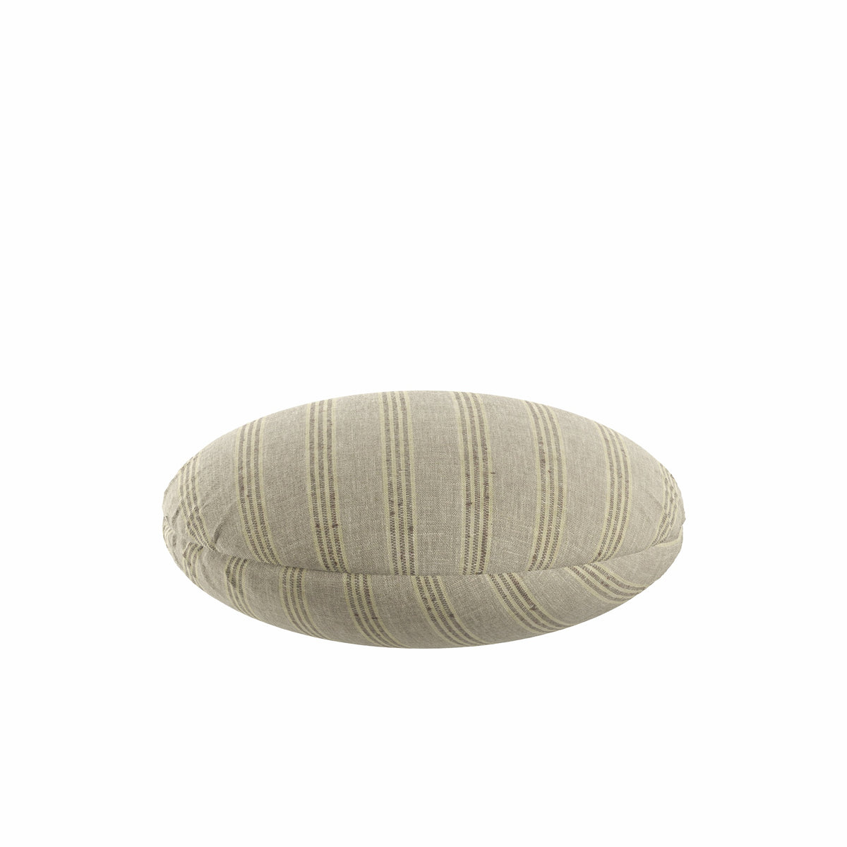 Circular Throw Pillow in Nautical Stripes - Beachy