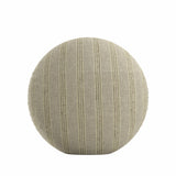 Circular Throw Pillow in Nautical Stripes - Beachy