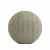 Circular Throw Pillow in Nautical Stripes - Shoreline