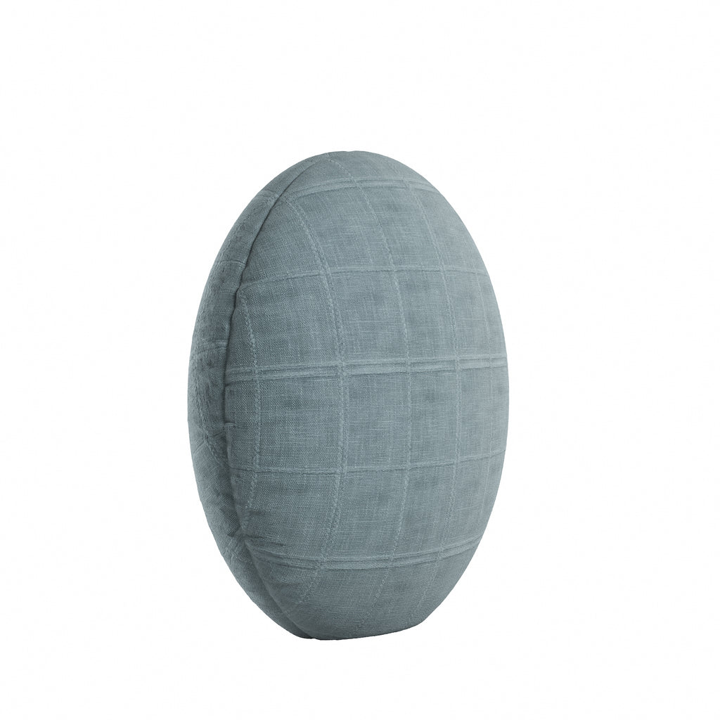 Circular Throw Pillow in Moray - Chambray