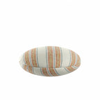 Circular Throw Pillow in French Laundry Stripe - Apricot