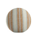Circular Throw Pillow in French Laundry Stripe - Apricot
