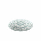 Circular Throw Pillow in Leaf Me Alone Minty Blue