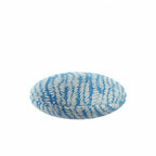 Circular Throw Pillow in Rope Walk - Persian Blue