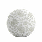 Circular Throw Pillow in Toile - Rich Cream