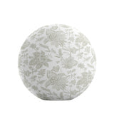 Circular Throw Pillow in Toile - Rich Cream