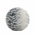 Circular Throw Pillow in Tiger - Blue