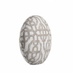 Circular Throw Pillow in Trellis Like It Is - Beige