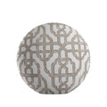 Circular Throw Pillow in Trellis Like It Is - Beige