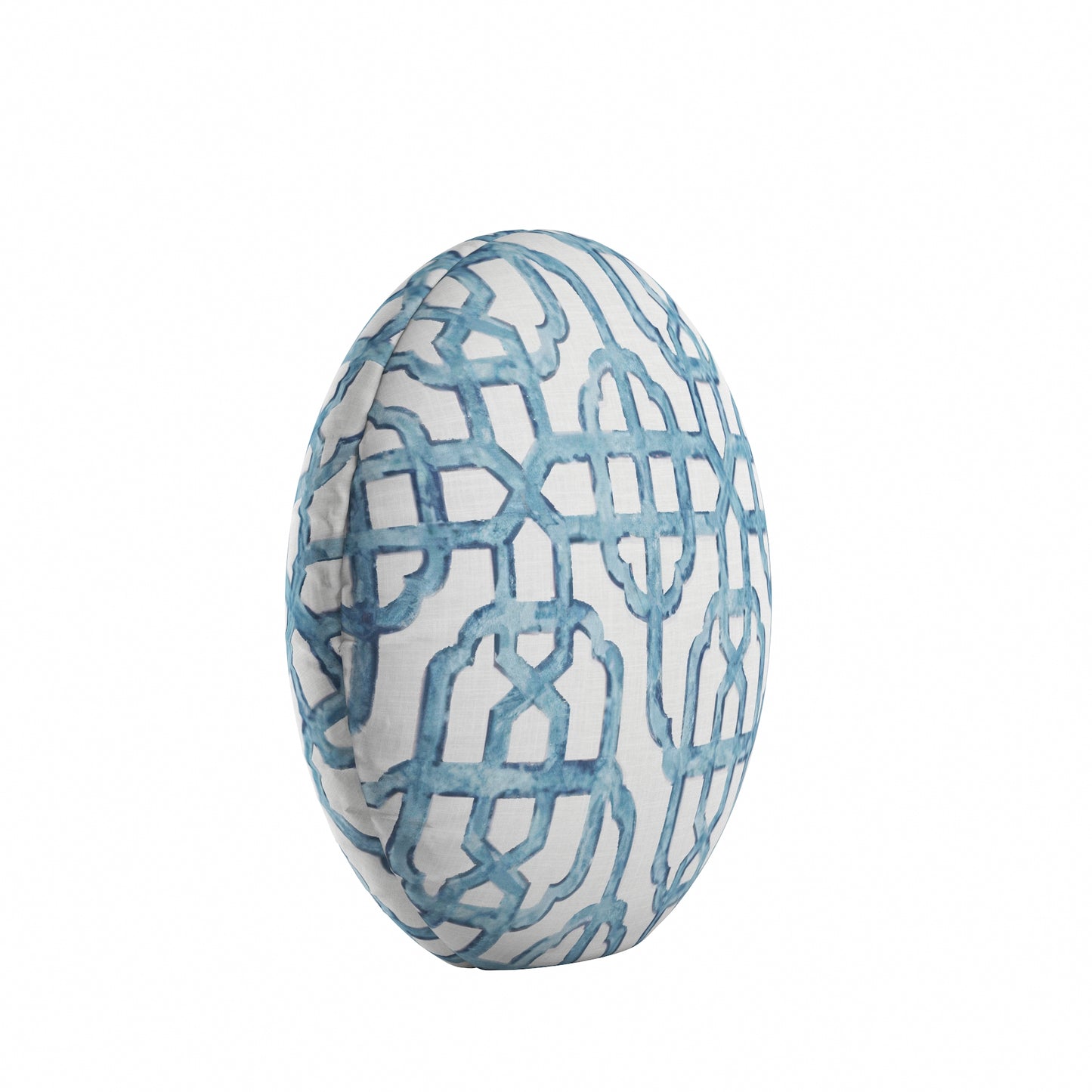 Circular Throw Pillow in Trellis Like It Is - Waves