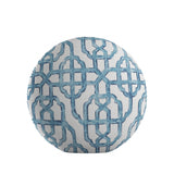 Circular Throw Pillow in Trellis Like It Is - Waves