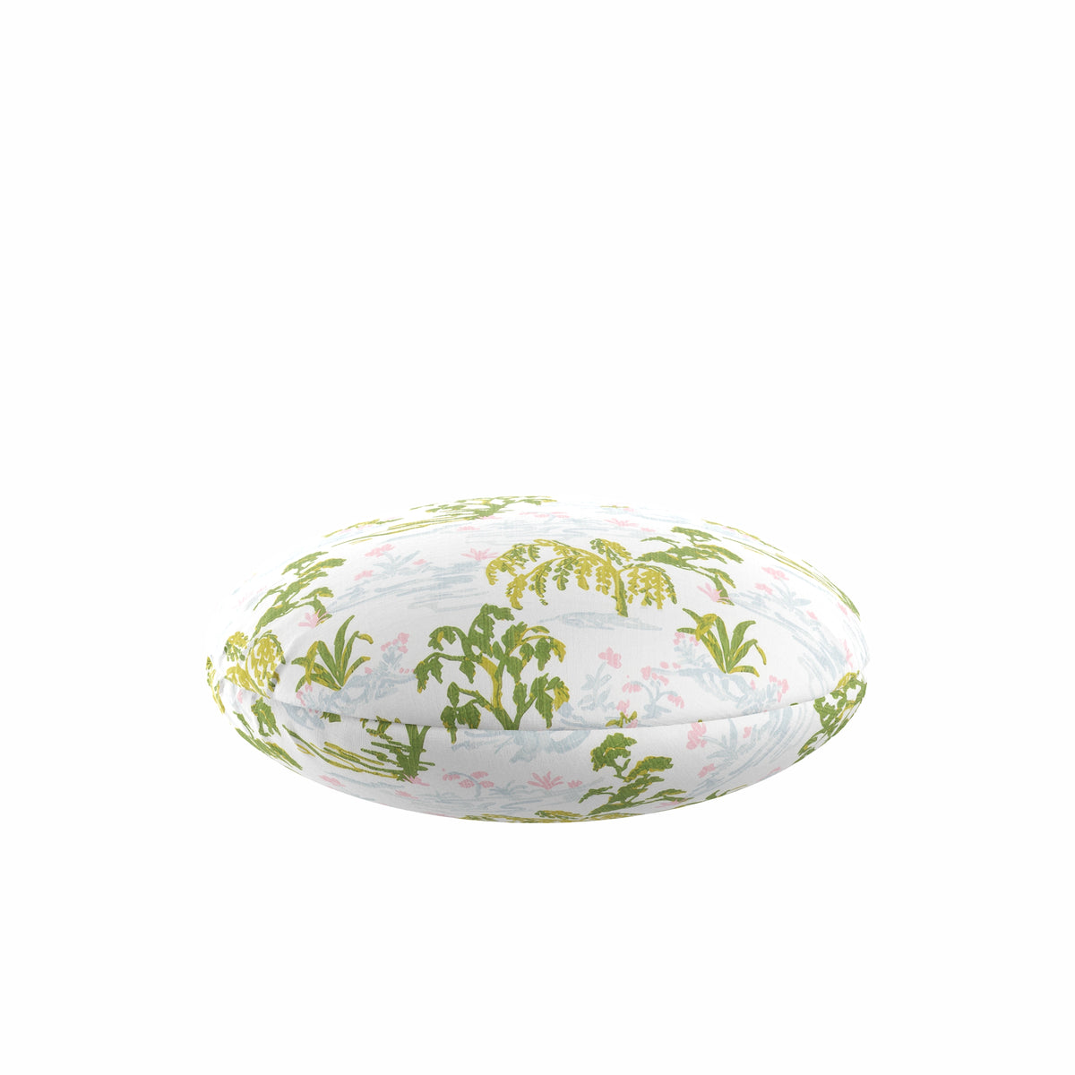 Circular Throw Pillow in Meadow - Willow