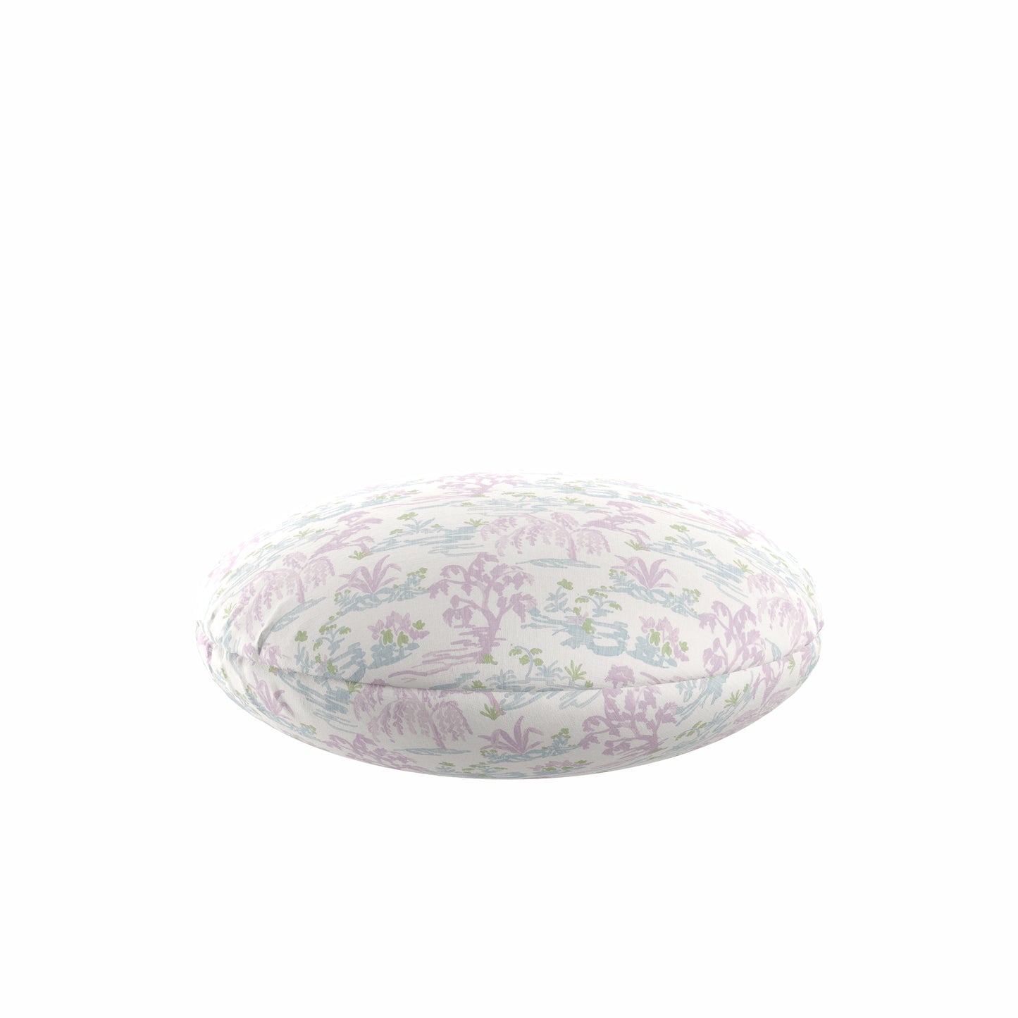 Circular Throw Pillow in Meadow - Lavender